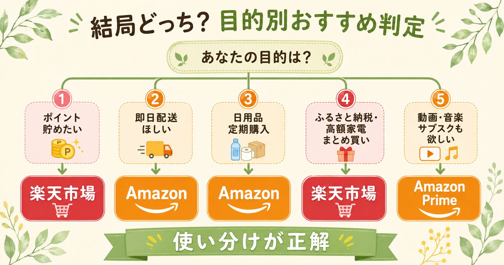 結局どっち？目的別おすすめ判定