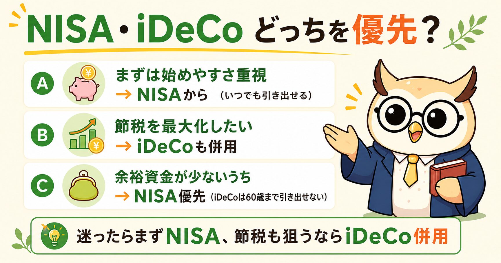 NISAとiDeCoの使い分け