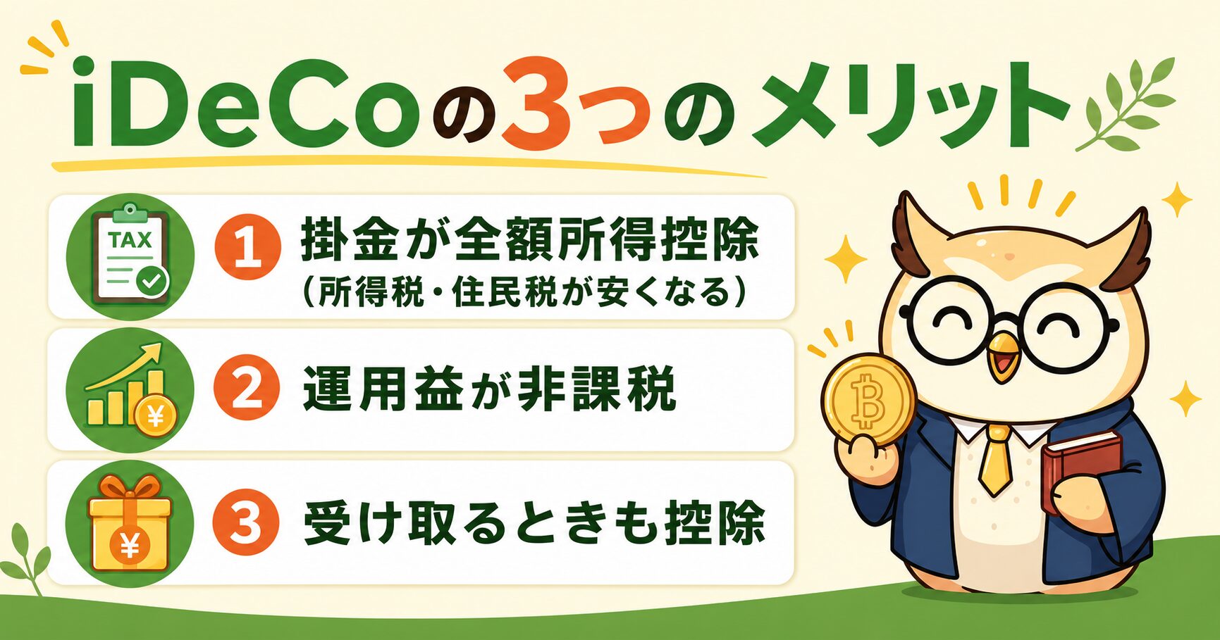iDeCoの3つのメリット