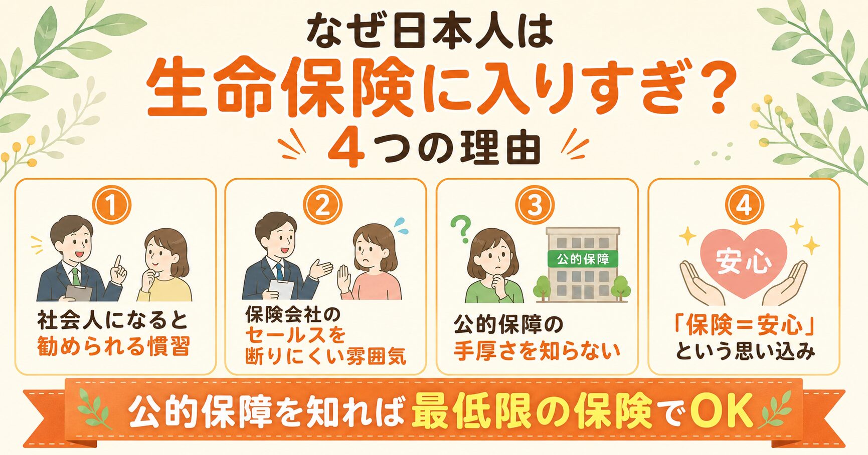 日本人が生命保険に入りすぎる4つの理由