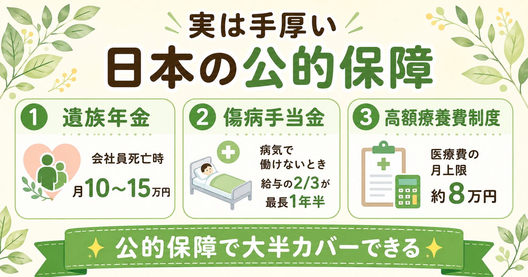 日本の手厚い公的保障