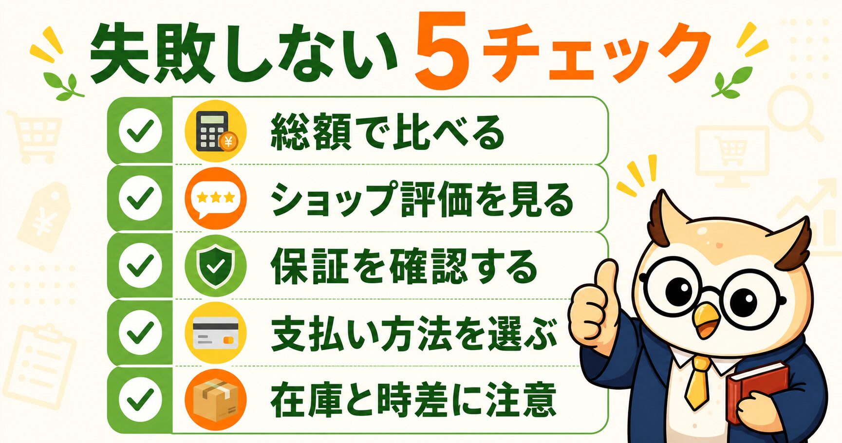 失敗しない5つのチェックポイント