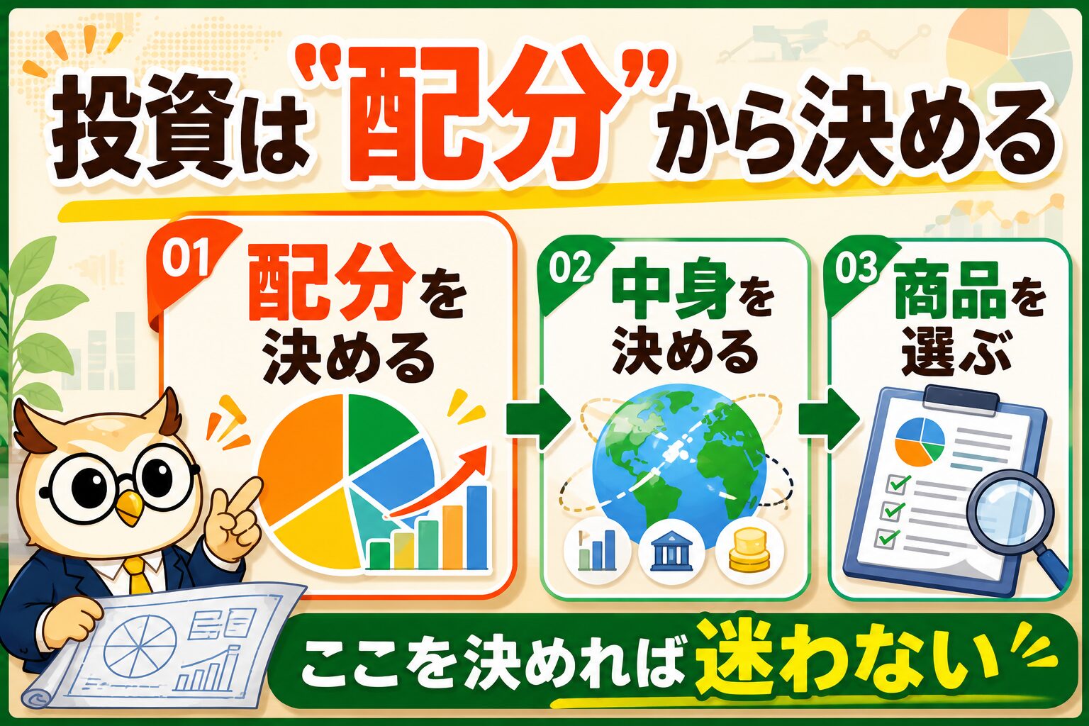 投資は配分から決める3ステップ