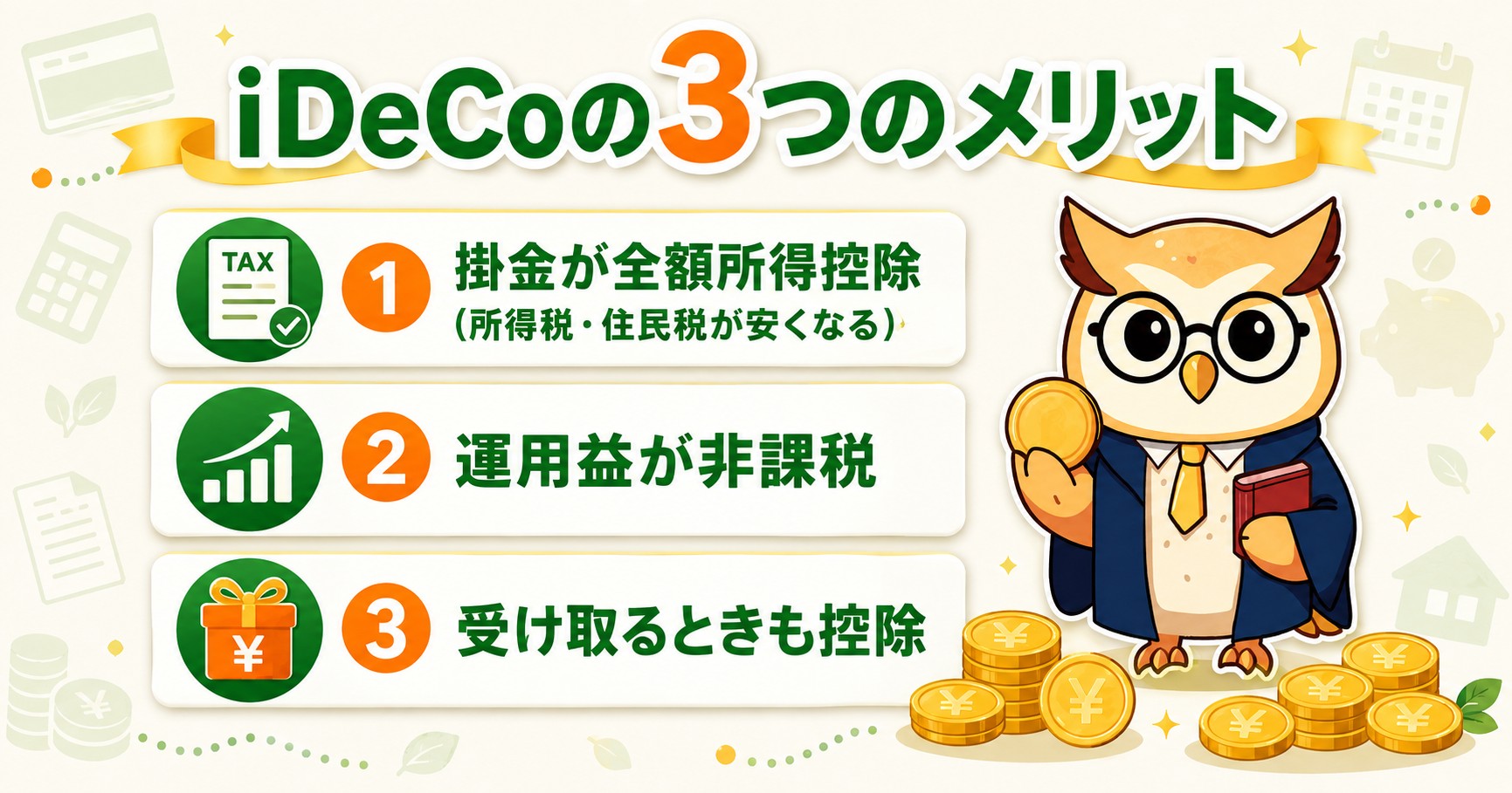 iDeCoの3つのメリット