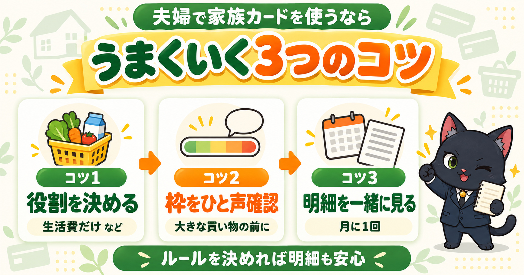 夫婦で家族カードを使う3つのコツ｜役割を決める・枠を確認・明細を一緒に見る